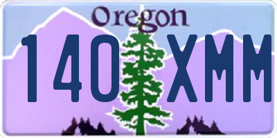 OR license plate 140XMM