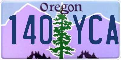 OR license plate 140YCA