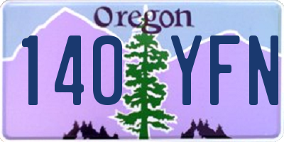 OR license plate 140YFN