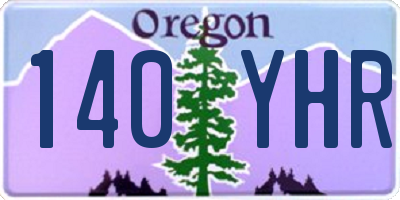 OR license plate 140YHR
