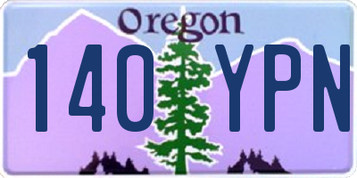 OR license plate 140YPN