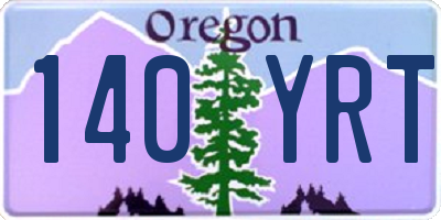OR license plate 140YRT