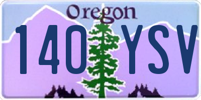 OR license plate 140YSV