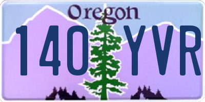 OR license plate 140YVR