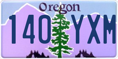 OR license plate 140YXM