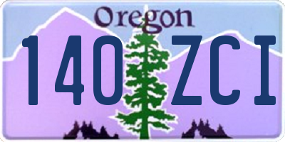 OR license plate 140ZCI