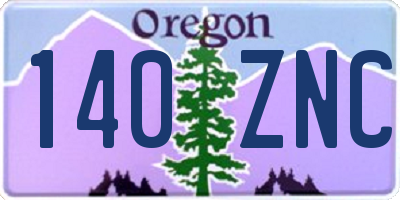 OR license plate 140ZNC