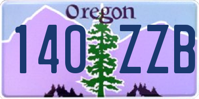 OR license plate 140ZZB