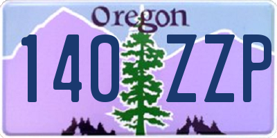 OR license plate 140ZZP