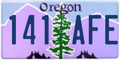 OR license plate 141AFE