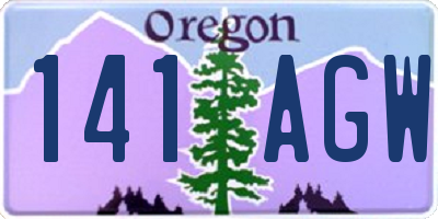 OR license plate 141AGW
