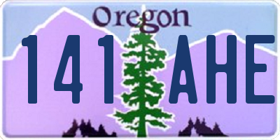 OR license plate 141AHE