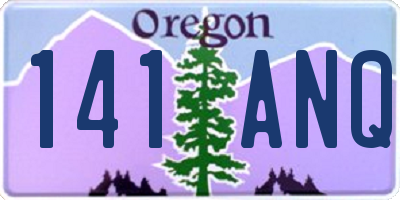 OR license plate 141ANQ