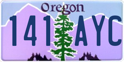 OR license plate 141AYC