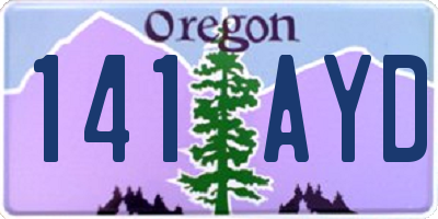 OR license plate 141AYD