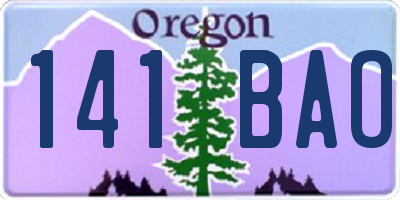 OR license plate 141BAO
