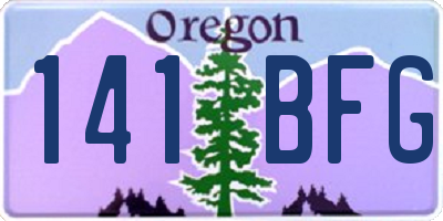 OR license plate 141BFG