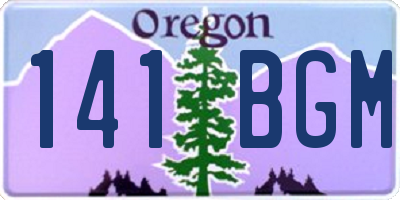OR license plate 141BGM