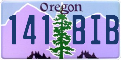 OR license plate 141BIB