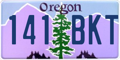 OR license plate 141BKT