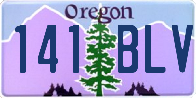 OR license plate 141BLV