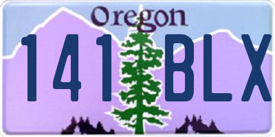 OR license plate 141BLX