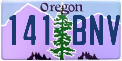 OR license plate 141BNV