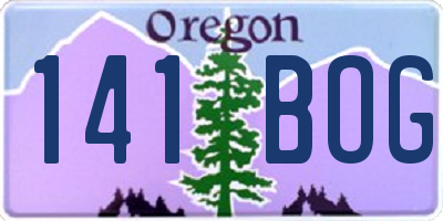 OR license plate 141BOG