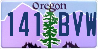 OR license plate 141BVW