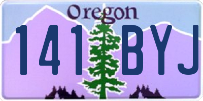 OR license plate 141BYJ