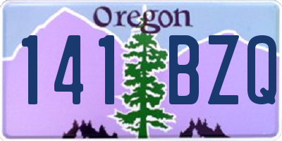OR license plate 141BZQ