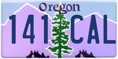 OR license plate 141CAL
