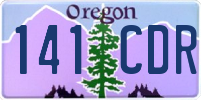 OR license plate 141CDR