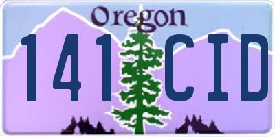 OR license plate 141CID