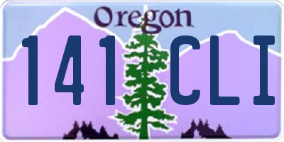 OR license plate 141CLI
