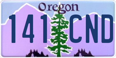 OR license plate 141CND