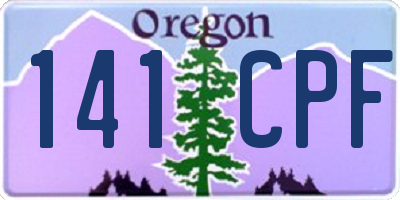 OR license plate 141CPF