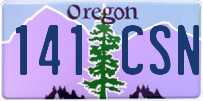 OR license plate 141CSN