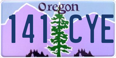OR license plate 141CYE