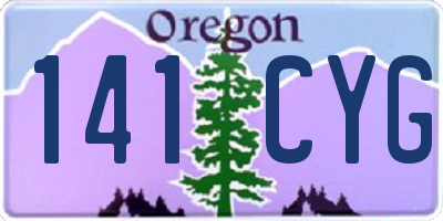 OR license plate 141CYG