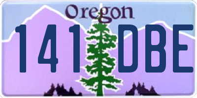 OR license plate 141DBE