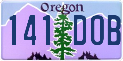 OR license plate 141DOB