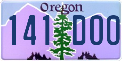 OR license plate 141DOO