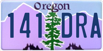 OR license plate 141DRA