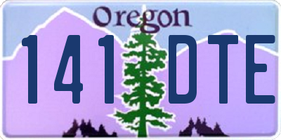 OR license plate 141DTE