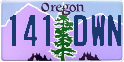 OR license plate 141DWN