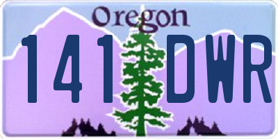 OR license plate 141DWR