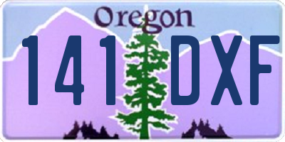 OR license plate 141DXF
