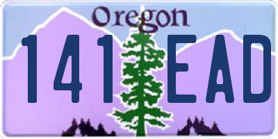 OR license plate 141EAD