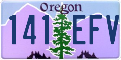 OR license plate 141EFV